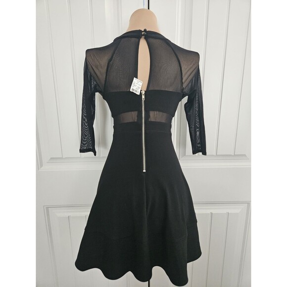 Emerald Sundae Little Black Dress Size S NWT Y2K party rock sheer - Picture 2 of 7